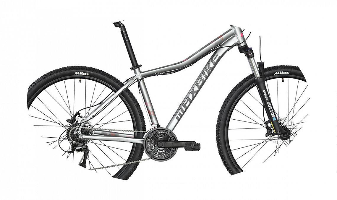 rám Maxbike M507-D 17" sivý matný + červená
